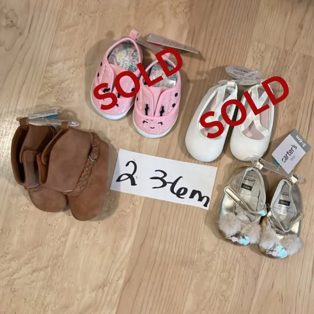 NWT $5/PAIR INFANT GIRLS' SHOES FOR SALE BUT NOT LISTED SEPARATELY IN MY CLOSET